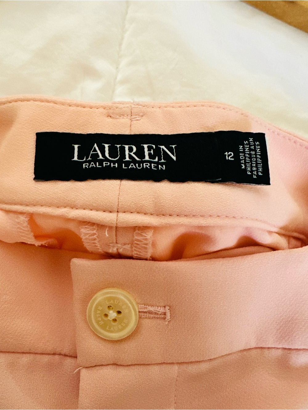 NWT Ralph Lauren Pleated High-Waist Wide-Leg Pants - Blush Pink 12 - Picture 3 of 10